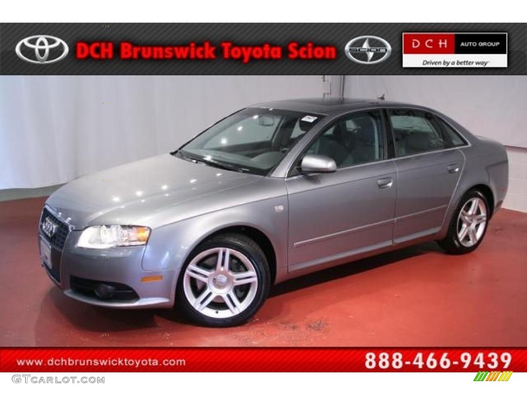 2008 A4 2.0T quattro S-Line Sedan - Quartz Grey Metallic / Light Gray photo #1