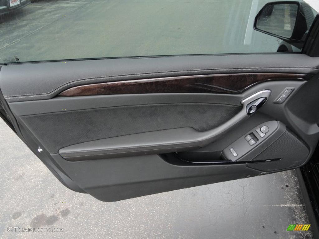 2011 Cadillac CTS -V Coupe Ebony Door Panel Photo #48909555