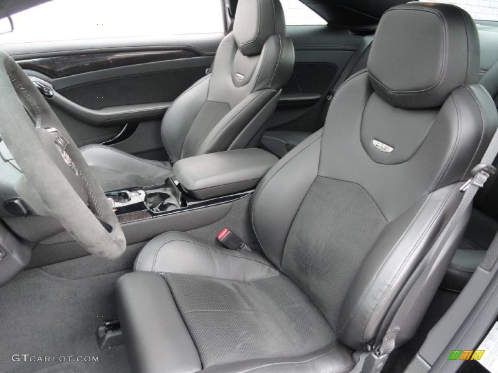 Ebony Interior 2011 Cadillac CTS -V Coupe Photo #48909588