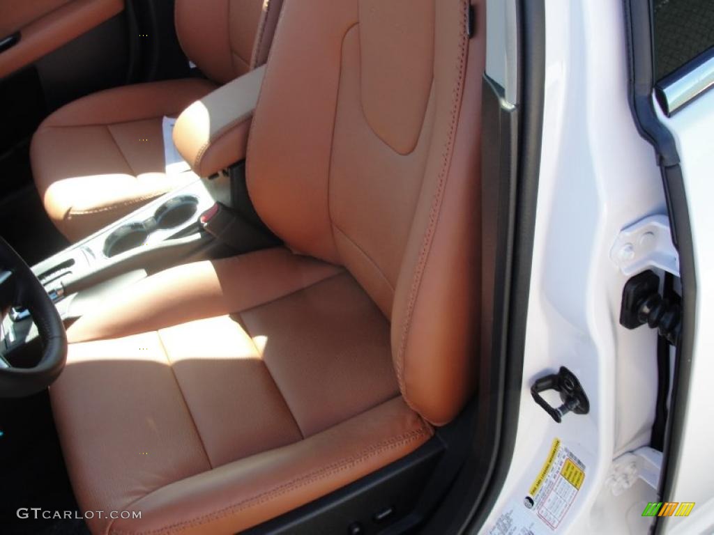 2011 Fusion SEL - White Platinum Tri-Coat / Ginger Leather photo #30