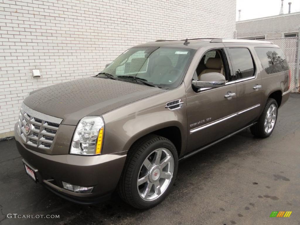 Mocha Steel Metallic 2011 Cadillac Escalade ESV Premium AWD Exterior Photo #48910797