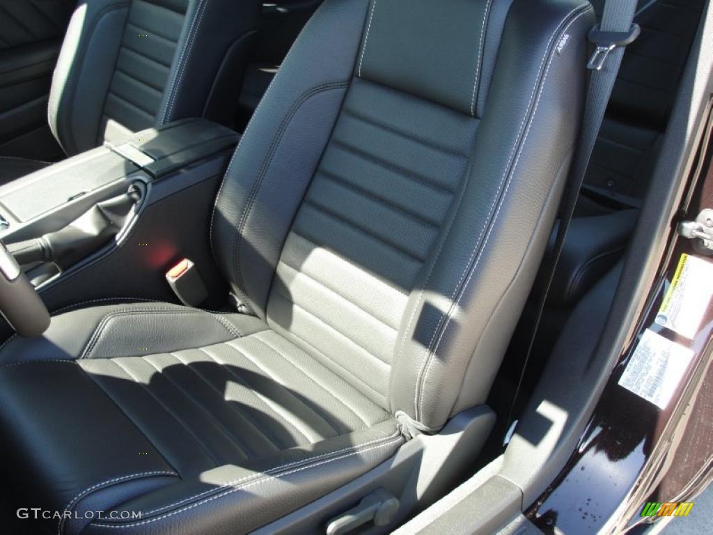 Charcoal Black Interior 2012 Ford Mustang V6 Premium Coupe Photo #48911277