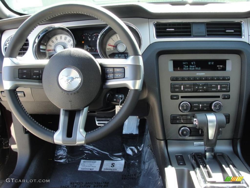 2012 Ford Mustang V6 Premium Coupe Charcoal Black Dashboard Photo #48911310