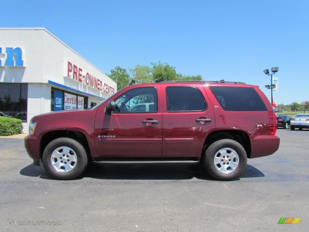 2009 Tahoe LS - Dark Cherry Metallic / Ebony photo #4