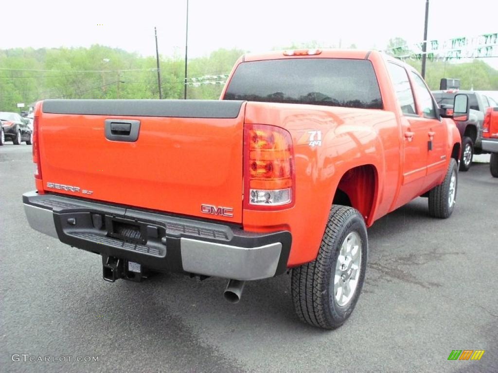 Fire Red 2011 GMC Sierra 3500HD SLT Crew Cab 4x4 Exterior Photo #48911724