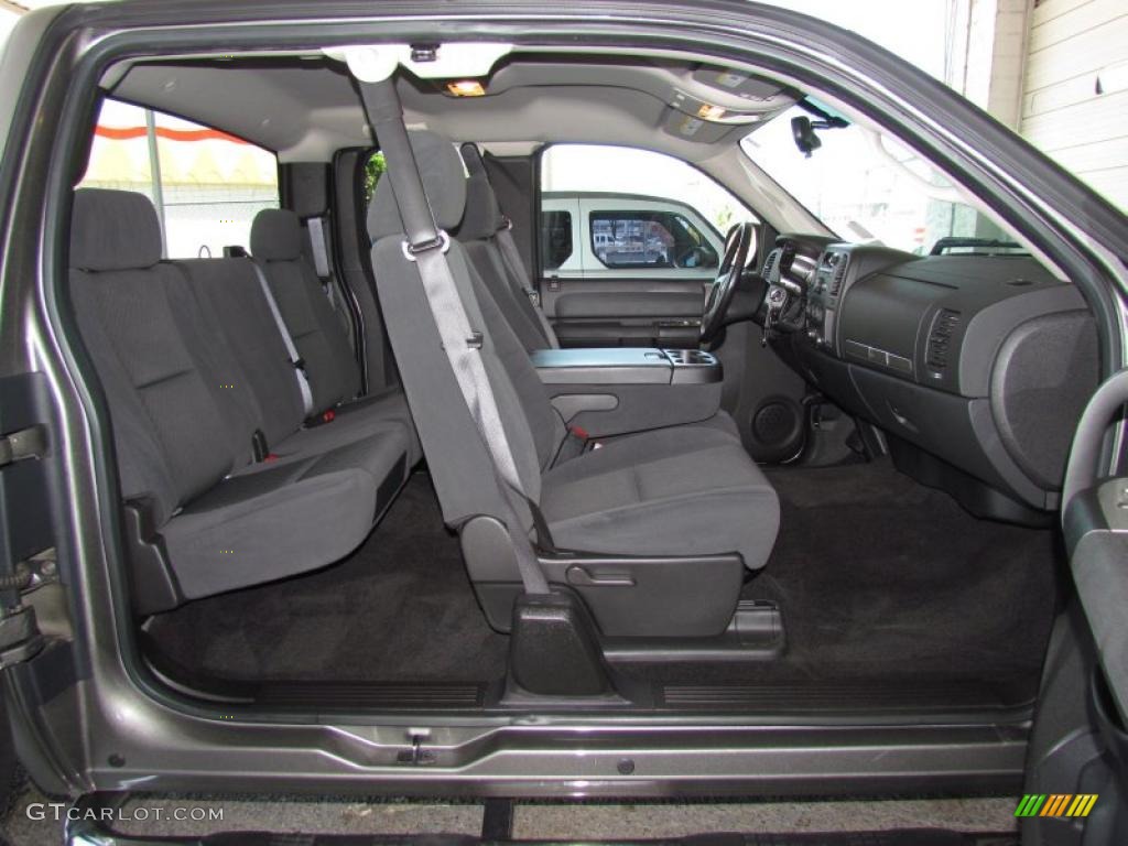 Ebony Interior 2009 Chevrolet Silverado 1500 LT Extended Cab Photo #48911907
