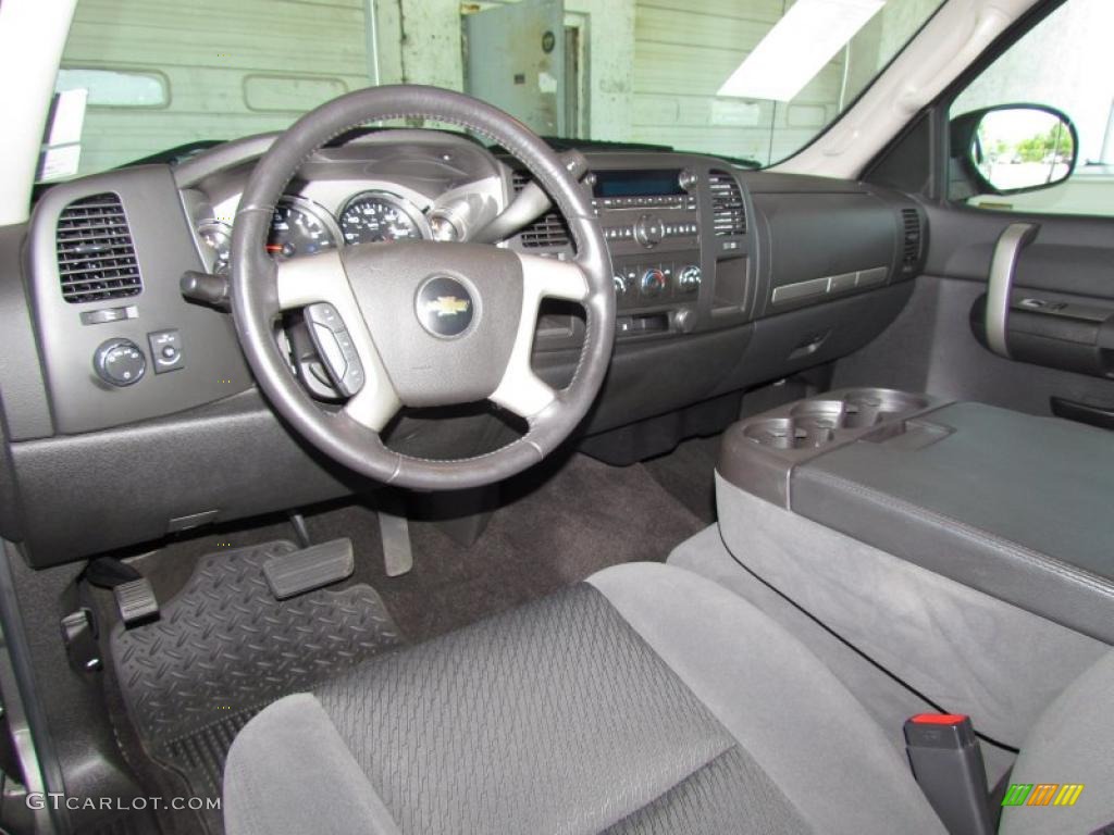 Ebony Interior 2009 Chevrolet Silverado 1500 LT Extended Cab Photo #48911931