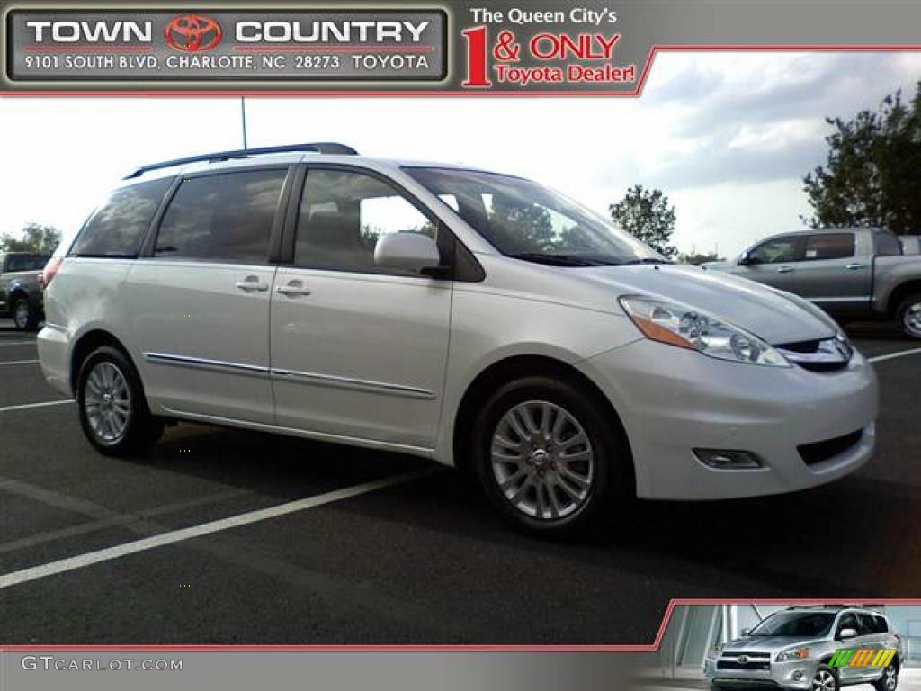 2007 Sienna XLE Limited - Arctic Frost Pearl White / Taupe photo #1
