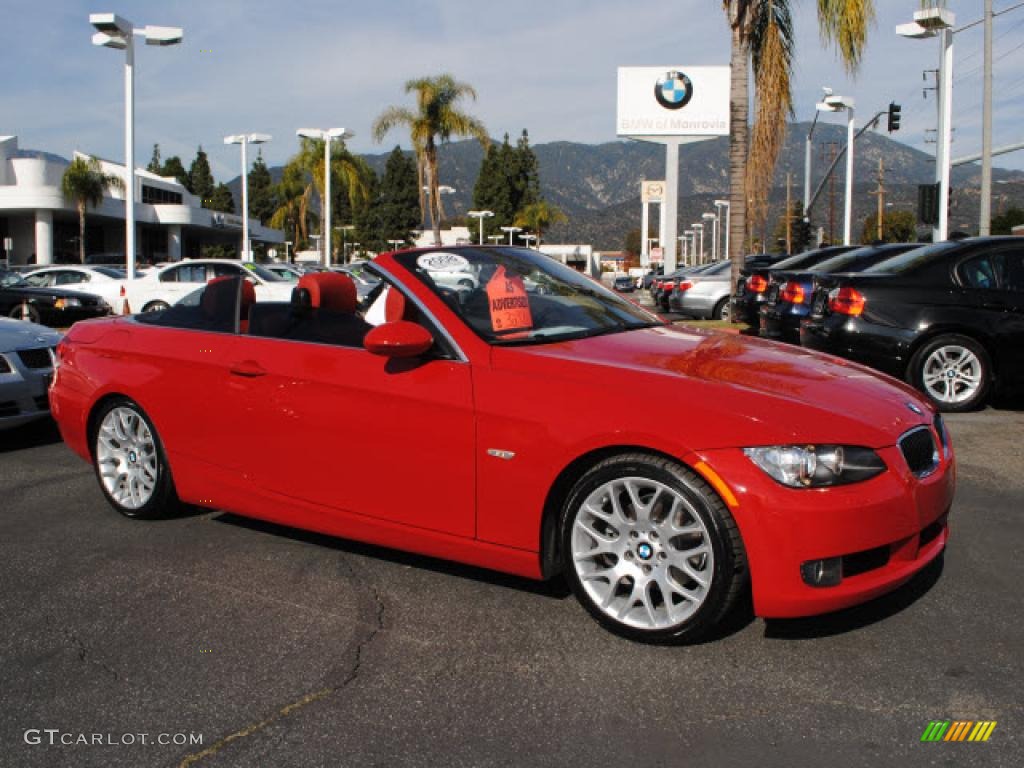 2008 3 Series 328i Convertible - Crimson Red / Coral Red/Black photo #15