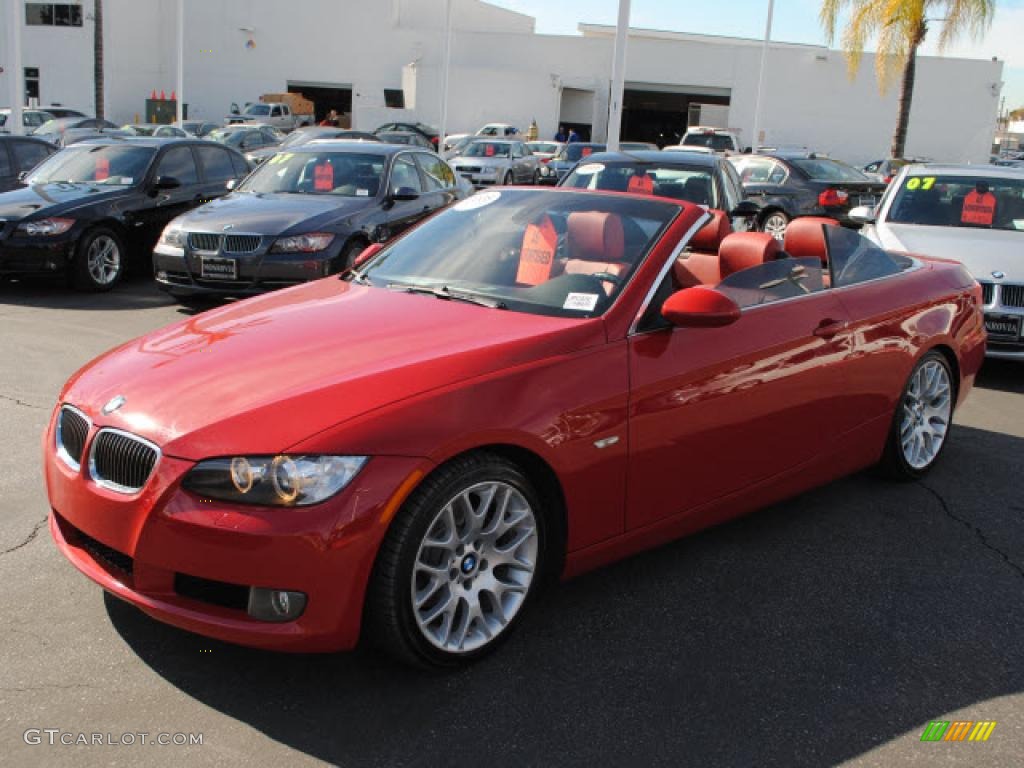 2008 3 Series 328i Convertible - Crimson Red / Coral Red/Black photo #18