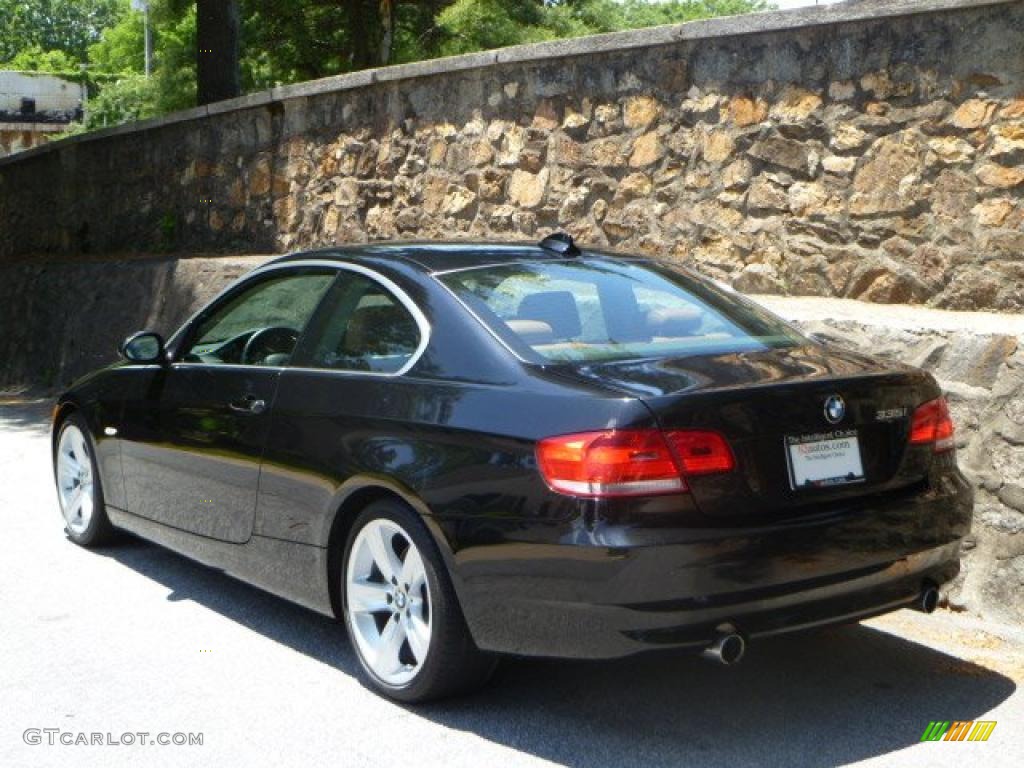 2008 3 Series 335i Coupe - Black Sapphire Metallic / Saddle Brown/Black photo #15