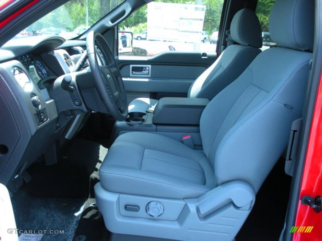 Steel Gray Interior 2011 Ford F150 XLT SuperCab 4x4 Photo #48917757