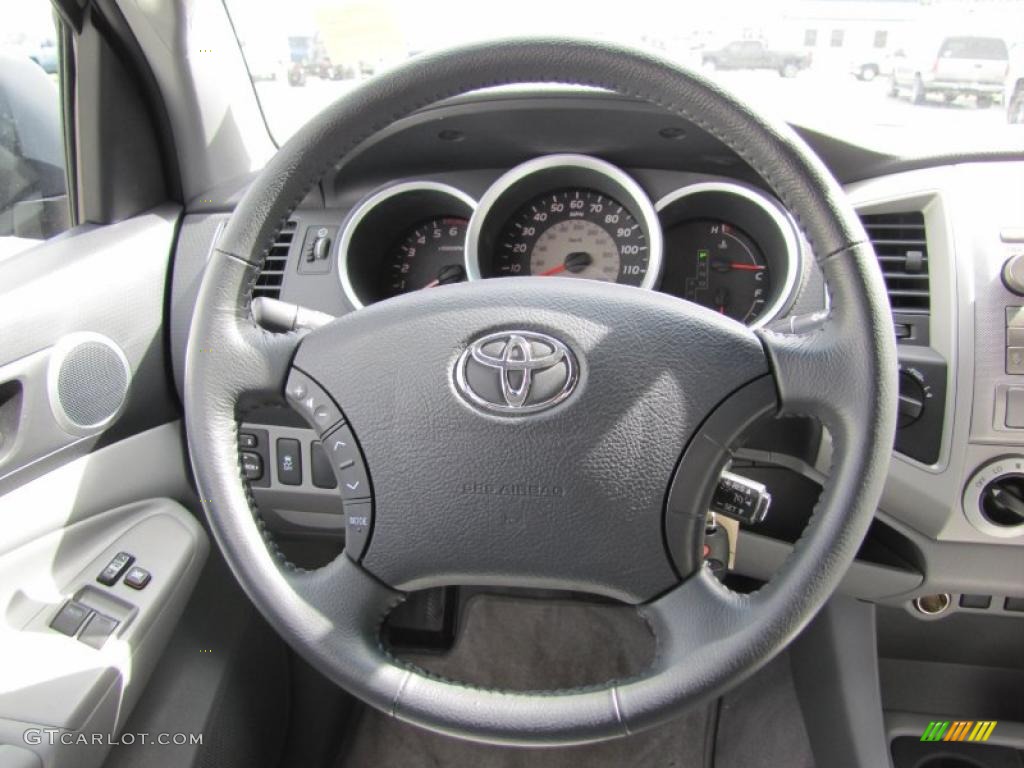 2011 Toyota Tacoma SR5 Access Cab 4x4 Graphite Gray Steering Wheel Photo #48919953