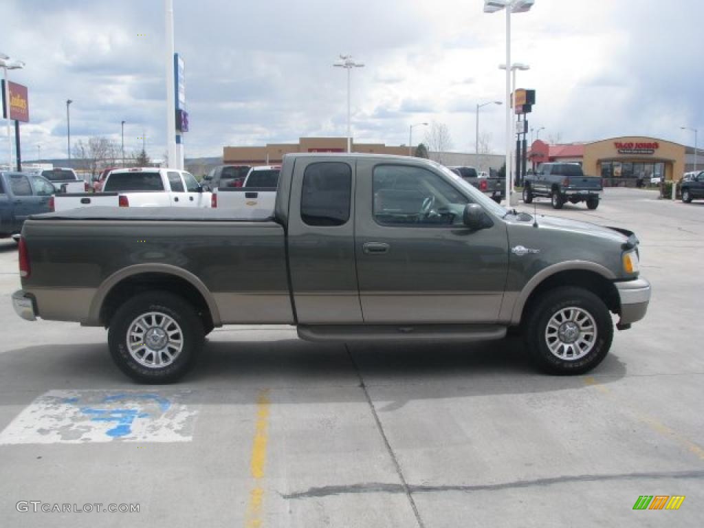 2002 F150 King Ranch SuperCab 4x4 - Estate Green Metallic / Castano Brown Leather photo #7