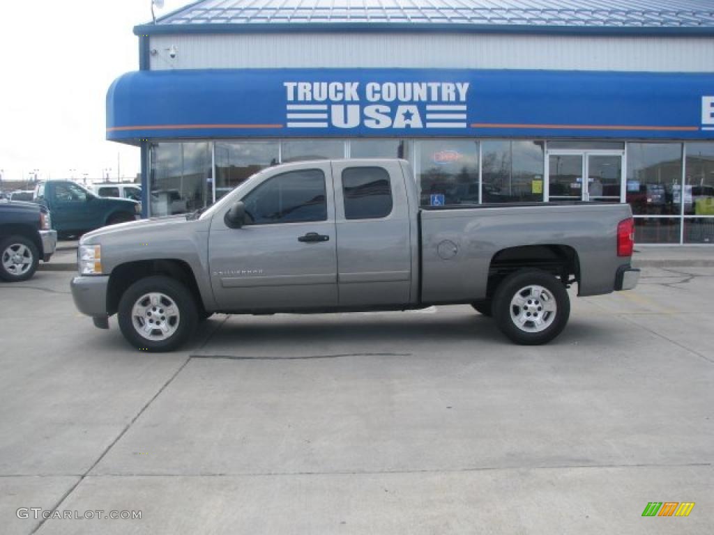 2008 Silverado 1500 LT Extended Cab - Graystone Metallic / Ebony photo #2