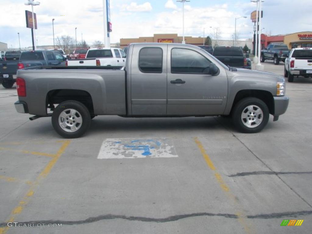 2008 Silverado 1500 LT Extended Cab - Graystone Metallic / Ebony photo #7