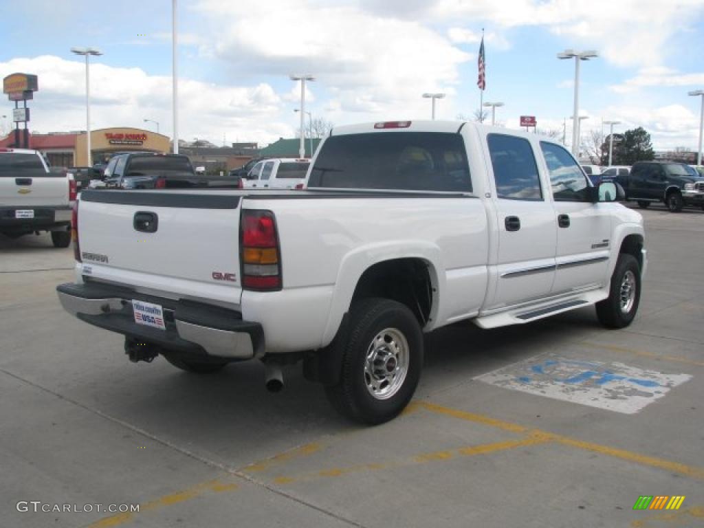 2005 Sierra 2500HD SLT Crew Cab 4x4 - Summit White / Neutral photo #6