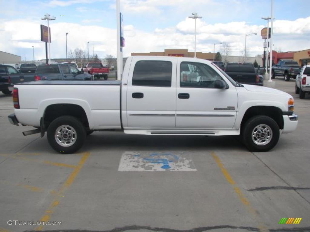 2005 Sierra 2500HD SLT Crew Cab 4x4 - Summit White / Neutral photo #7