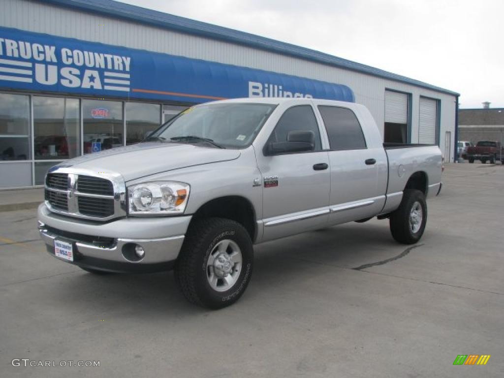 2008 Ram 2500 Laramie Mega Cab 4x4 - Bright Silver Metallic / Medium Slate Gray photo #1