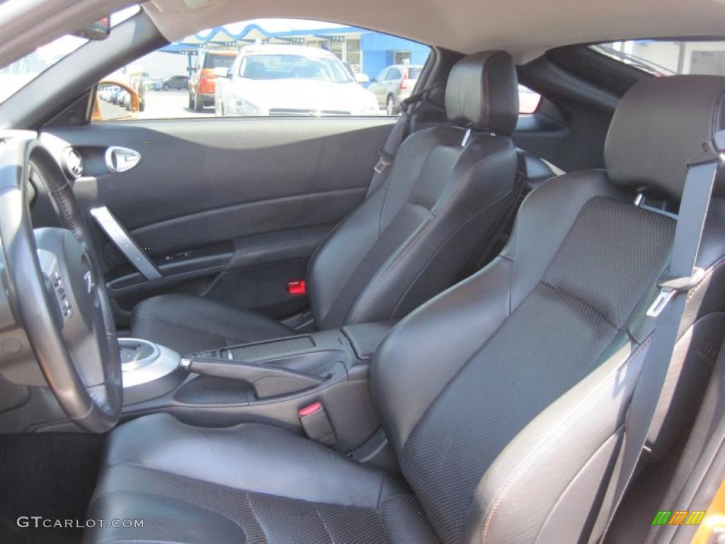 Charcoal Leather Interior 2006 Nissan 350Z Touring Coupe Photo #48923016
