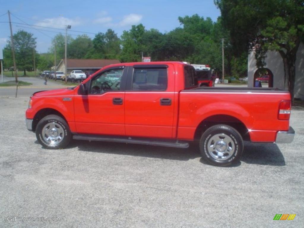 2006 F150 XLT SuperCrew - Bright Red / Medium/Dark Flint photo #9