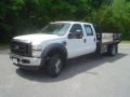 Oxford White - F450 Super Duty XL Crew Cab 4x4 Chassis Stake Truck Photo No. 1