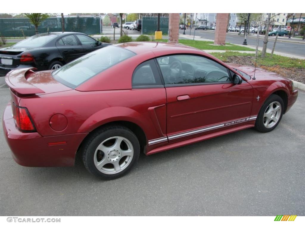 2003 Mustang V6 Coupe - Redfire Metallic / Dark Charcoal/Medium Parchment photo #4