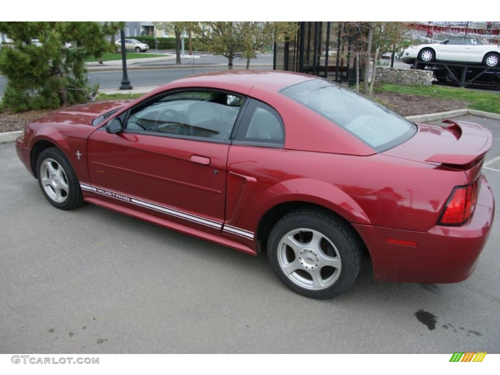 2003 Mustang V6 Coupe - Redfire Metallic / Dark Charcoal/Medium Parchment photo #6