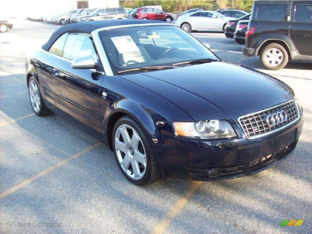 2004 S4 4.2 quattro Cabriolet - Moro Blue Pearl Effect / Silver photo #1