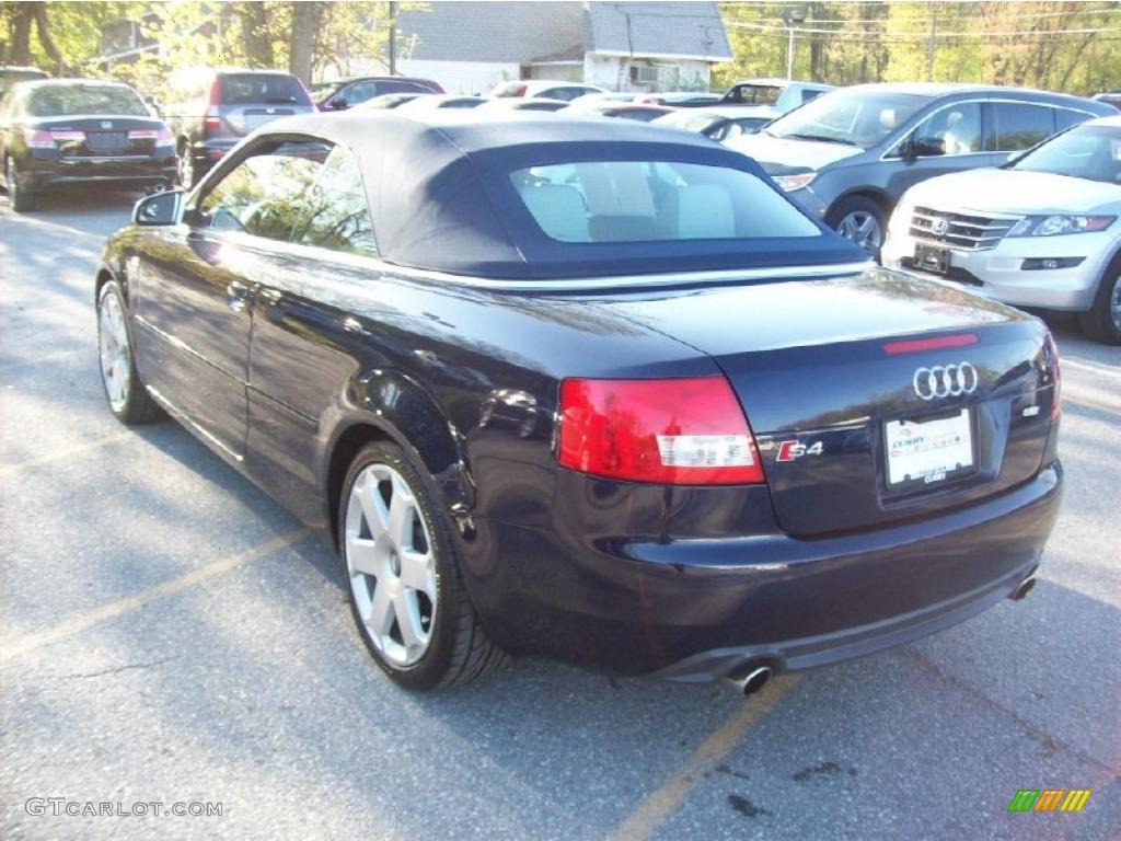 2004 S4 4.2 quattro Cabriolet - Moro Blue Pearl Effect / Silver photo #2