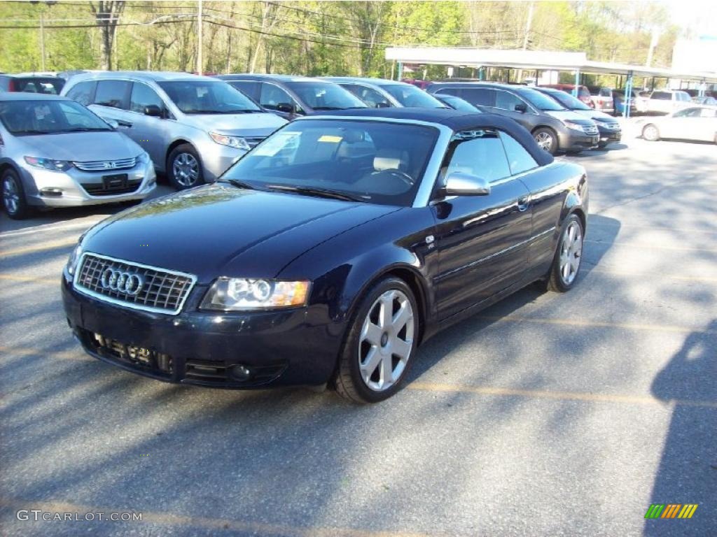 2004 S4 4.2 quattro Cabriolet - Moro Blue Pearl Effect / Silver photo #19