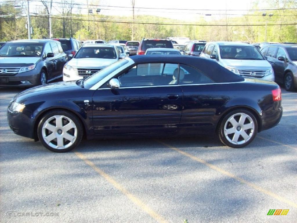 2004 S4 4.2 quattro Cabriolet - Moro Blue Pearl Effect / Silver photo #20