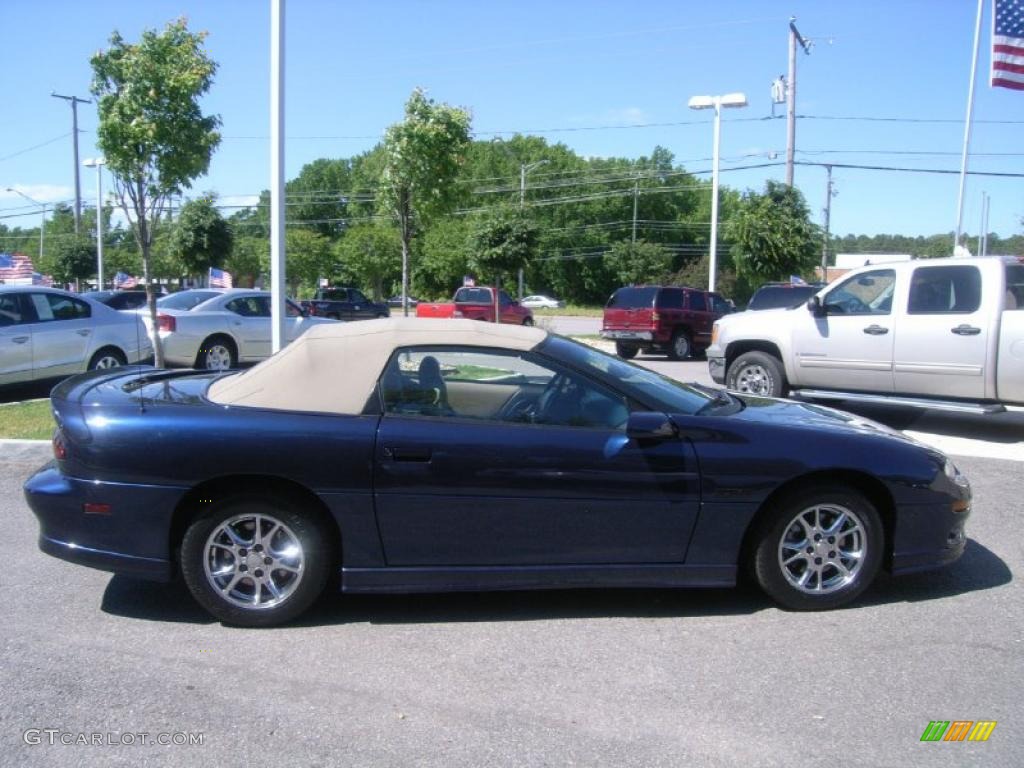Navy Blue Metallic 2002 Chevrolet Camaro Z28 Convertible Exterior Photo #48931129