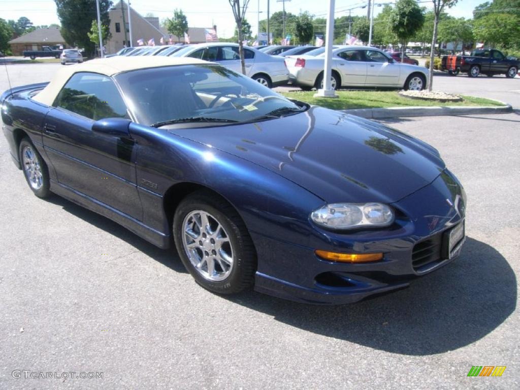 2002 Camaro Z28 Convertible - Navy Blue Metallic / Neutral photo #7