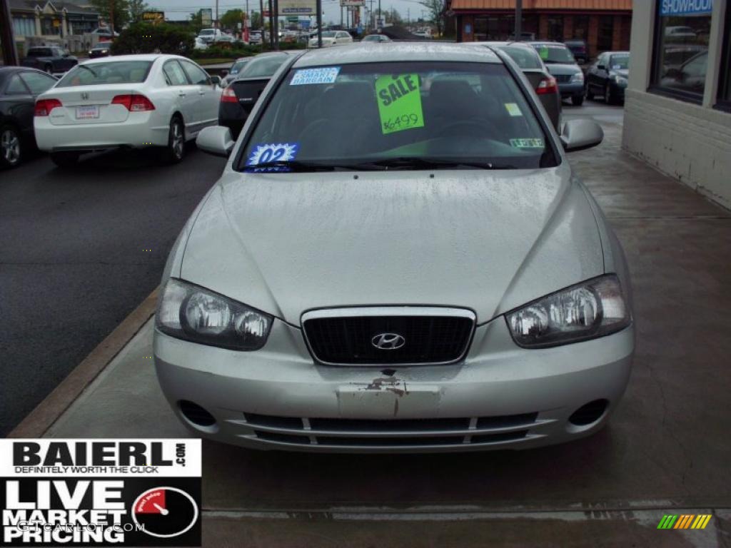 2002 Elantra GLS Sedan - Silver Pewter / Gray photo #2