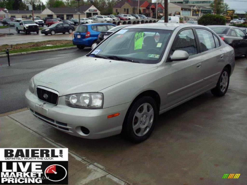 2002 Elantra GLS Sedan - Silver Pewter / Gray photo #3