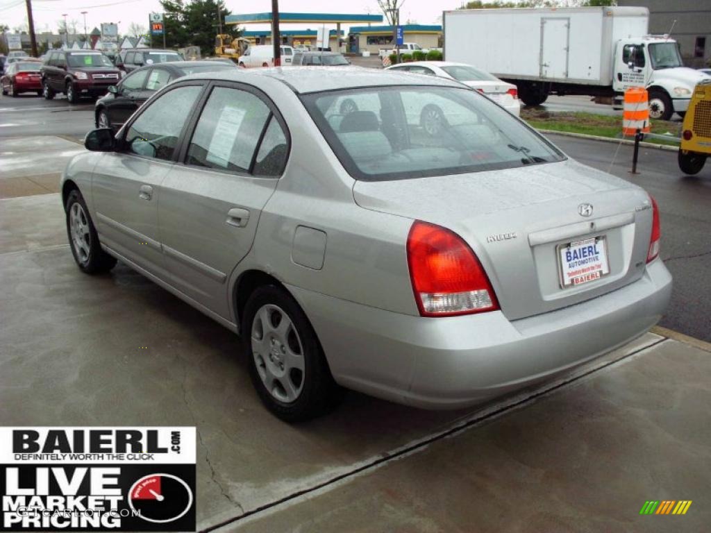 2002 Elantra GLS Sedan - Silver Pewter / Gray photo #4