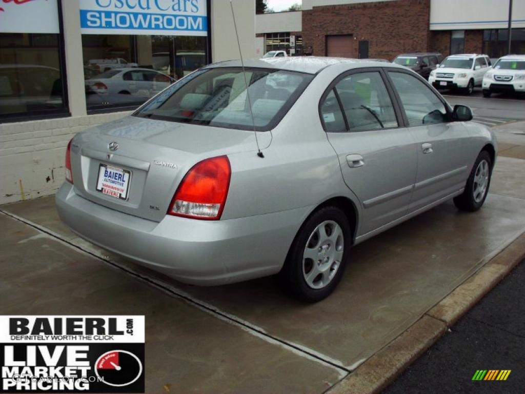2002 Elantra GLS Sedan - Silver Pewter / Gray photo #6