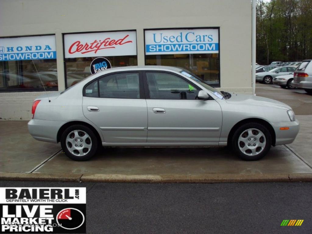 2002 Elantra GLS Sedan - Silver Pewter / Gray photo #7