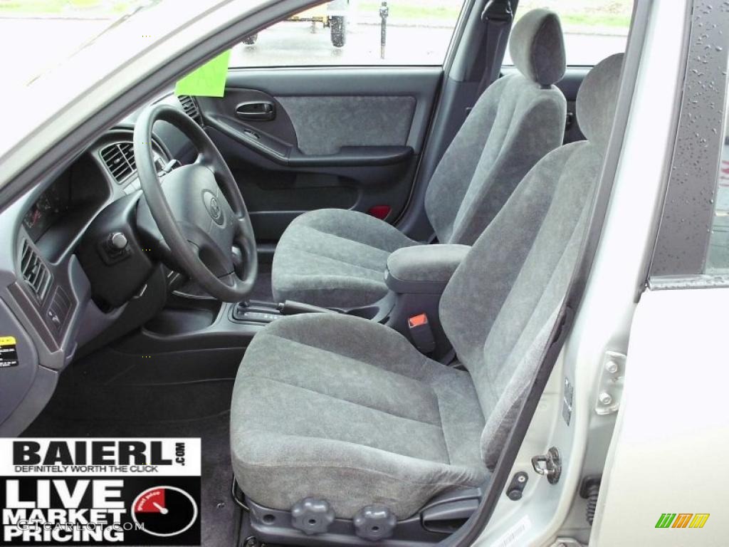 2002 Elantra GLS Sedan - Silver Pewter / Gray photo #9