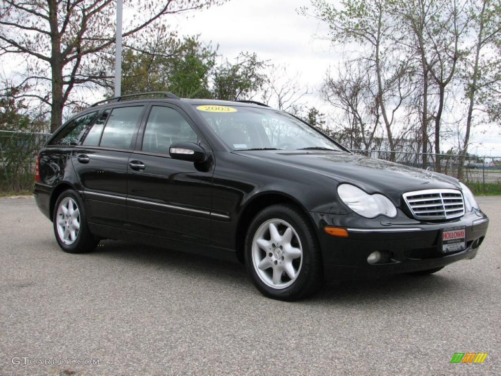 2003 C 320 4Matic Wagon - Black / Charcoal photo #3