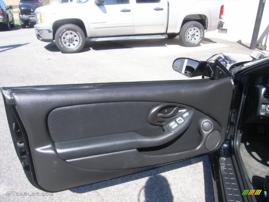 2002 Pontiac Firebird Trans Am WS-6 Coupe Ebony Black Door Panel Photo #48931603