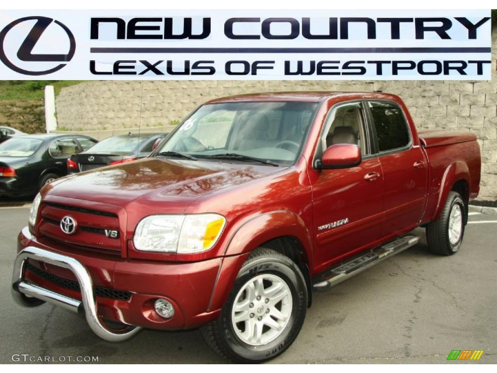 2006 Tundra Limited Double Cab - Salsa Red Pearl / Taupe photo #1