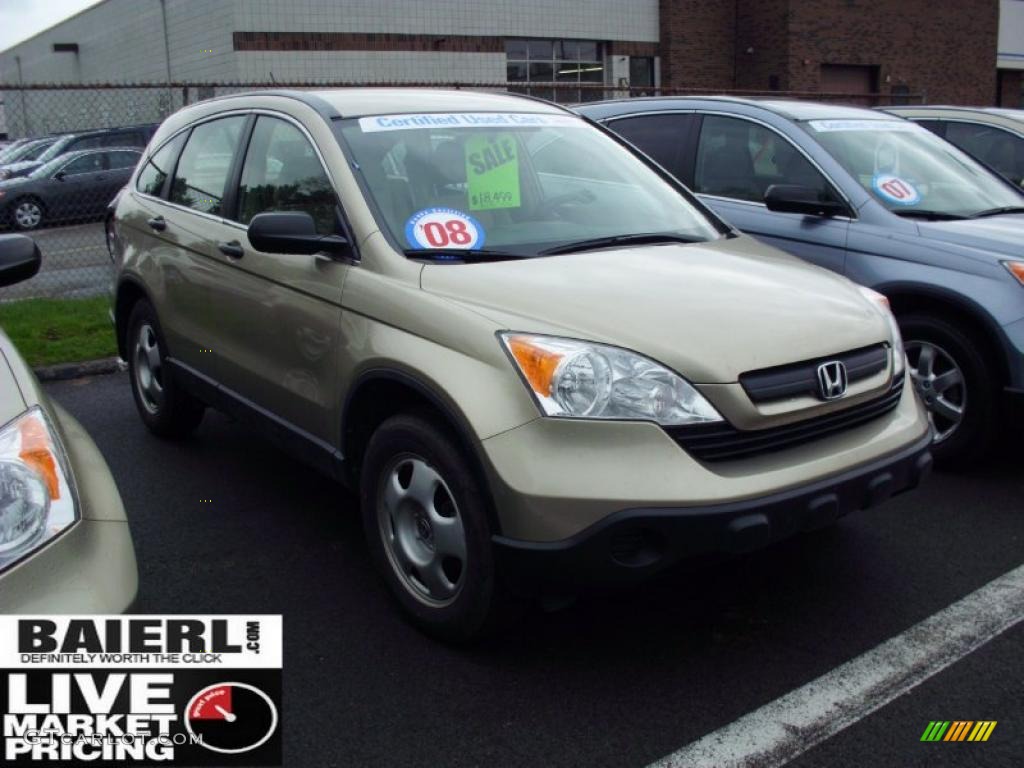 2008 CR-V LX 4WD - Borrego Beige Metallic / Ivory photo #1