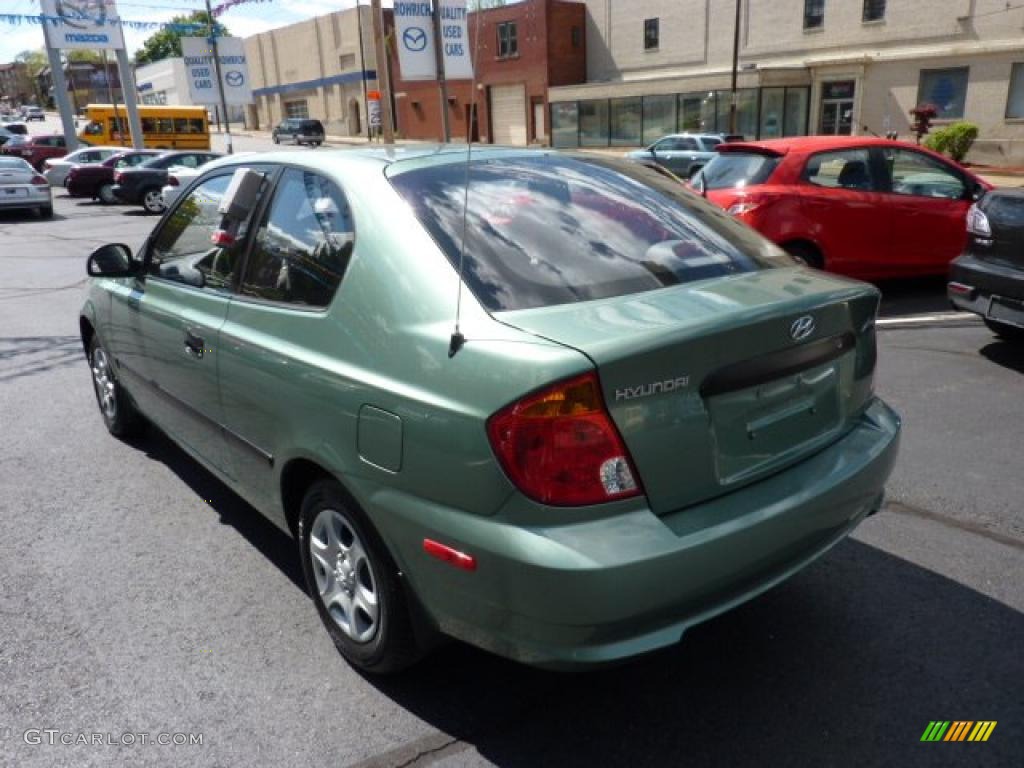 Quartz Green Metallic 2003 Hyundai Accent GL Coupe Exterior Photo #48933124