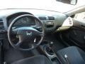 Black 2002 Honda Civic DX Coupe Interior Color