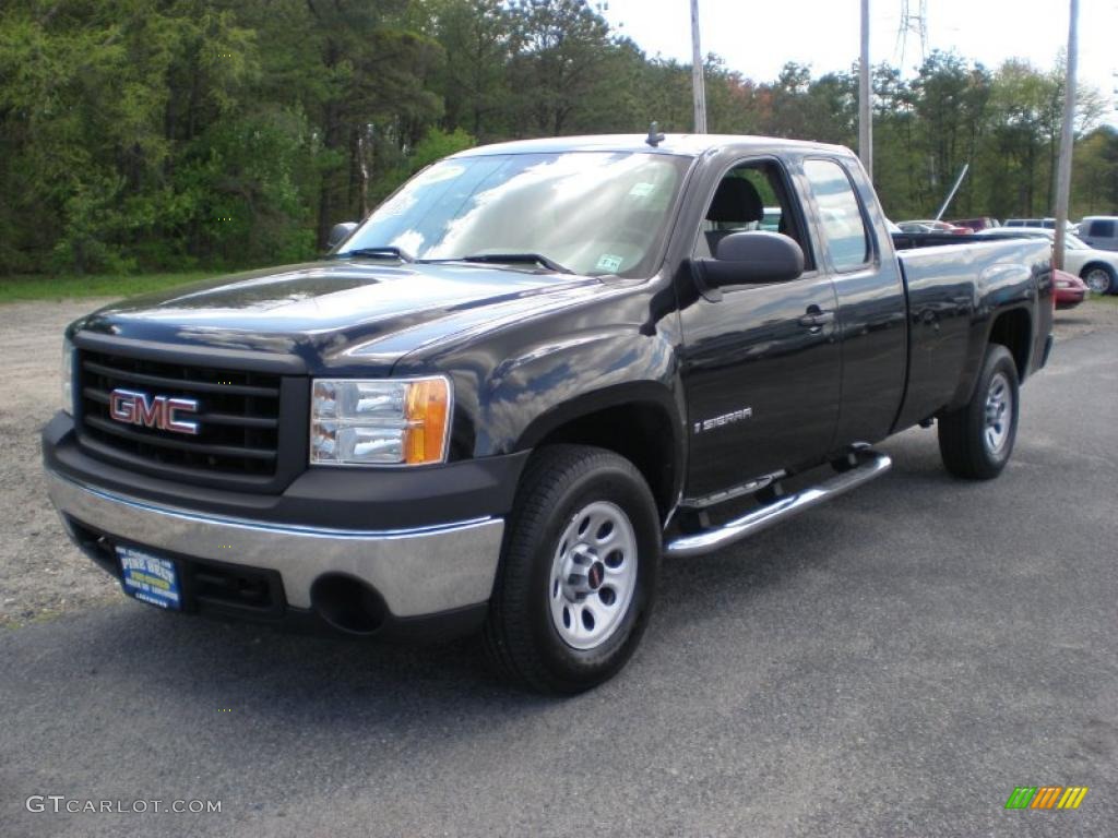 2007 Sierra 1500 Extended Cab 4x4 - Onyx Black / Dark Titanium photo #1