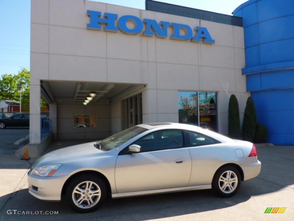 2007 Accord EX Coupe - Alabaster Silver Metallic / Gray photo #1