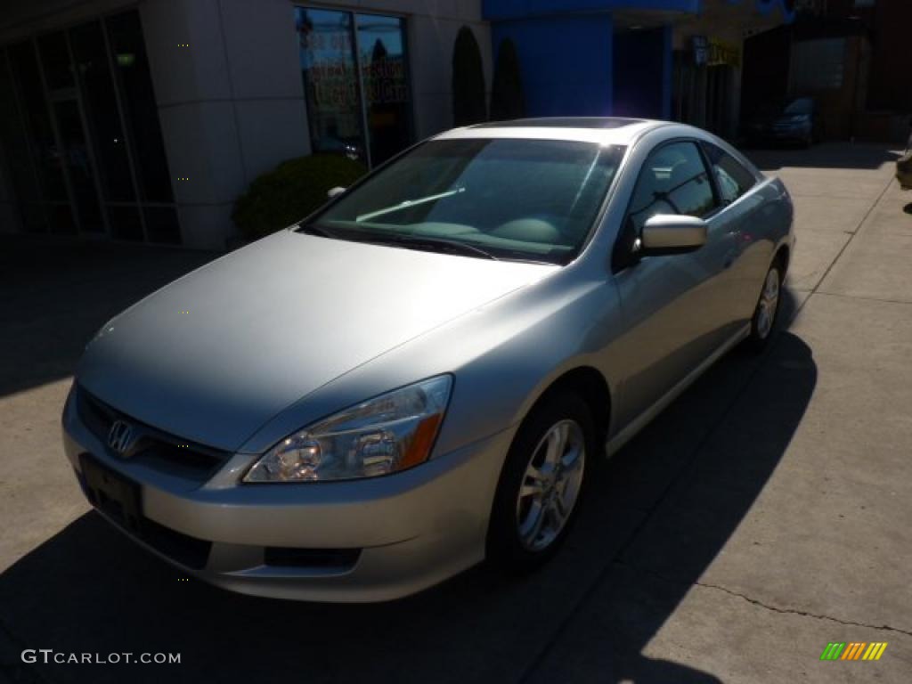 2007 Accord EX Coupe - Alabaster Silver Metallic / Gray photo #11