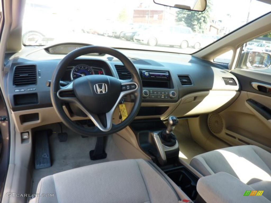 Beige Interior 2009 Honda Civic Lx Sedan Photo 48936661